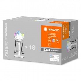 Ghirlanda LED RGB pentru exterior cu spike Ledvance SMART+ Wifi Garden 18 DOT, 4W, 680 lm, 5+8.5m lungime, IP65, policarbonat