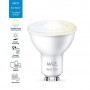 Bec LED inteligent WiZ Connected Whites, Wi-Fi, GU10, 4.9W (50W), 345 lm, lumina alba (2700-6500K), compatibil Google Assistant/