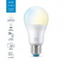 Bec LED inteligent WiZ Connected Whites A60, Wi-Fi, E27, 8W (60W), 806 lm, lumina alba (2700-6500K), compatibil Google Assistant
