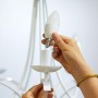 Bec LED inteligent WiZ Connected Dimmable C37, Wi-Fi, E14, 4.9W (40W) ,470 lm, lumina calda (2700K), dimabil, compatibil Google 