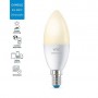 Bec LED inteligent WiZ Connected Dimmable C37, Wi-Fi, E14, 4.9W (40W) ,470 lm, lumina calda (2700K), dimabil, compatibil Google 