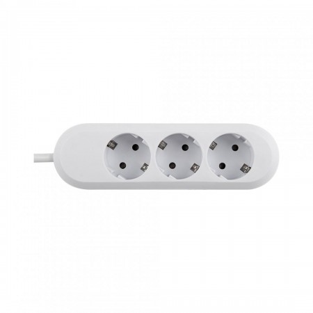 Prelungitor Bachmann SMART 3xCEE7/3, fara intrerupator, lungime cablu 5m, H05VV-F 3G1.5, alb, nedemontabil