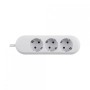 Prelungitor Bachmann SMART 3xCEE7/3, fara intrerupator, lungime cablu 5m, H05VV-F 3G1.5, alb, nedemontabil