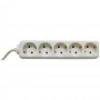 Prelungitor Bachmann SELLY 5xCEE7/3 PC, fara intrerupator, lungime cablu 1.5m, H05VV-F 3G1, alb