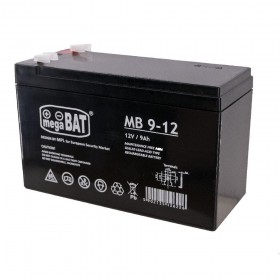 Acumulator VRLA AGM Megabat MB9-12 fara intretinere 9Ah 12V. terminal de conexiune FASTON 187 (4.75x0.8mm) Dimensiuni: 151 x 65 
