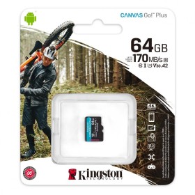 Kingston 64GB microSDXC Canvas Go Plus 170R A2 U3 V30 Card + ADP