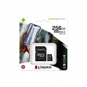 Card de Memorie MicroSDXC Kingston Select Plus, 256GB, Adaptor SD, Class 10
