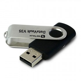 Memorie USB Flash Drive Serioux 128GB DataVault V35, USB 3.0, black, swivel