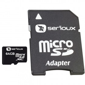 Card de Memorie Micro Secure Digital Card Serioux, 64GB UHS-I, SFTF64AC10, Clasa 10, cu adaptor SD