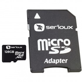 Card de Memorie Micro Secure Digital Card Serioux, 128GB UHS-I, SFTF128AC10, Clasa 10, cu adaptor SD