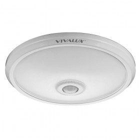 Plafoniera LED cu senzor de miscare Vivalux LEDA SR36, 12W, 800 lm, lumina neutra (4000K), IP20, Ø290x67mm, Alb