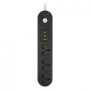 Prelungitor cu protectie Serioux, 3 prize universale, input 100-240V,50- 60Hz,output (Total): 2500W - 10A, 3 porturi USB, USB Ou