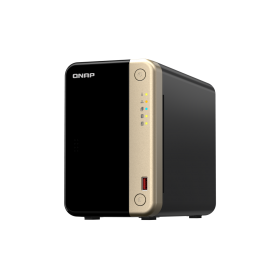 NAS QNAP 264 2-Bay, CPU Intel Celeron N5105/N5095 4-core/4-thread Processor, RAM 8 GB DDR4 (onboard, not expandable), HDD 2 x 2.