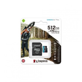 Kingston 512GB microSDXC Canvas Go Plus 170R A2 U3 V30 Card + ADP
