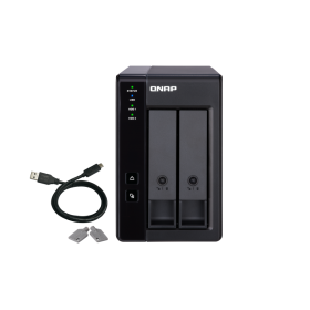 Extensie USB QNAP TR-002 2-Bay, 2.5/3.5 SATA 6Gbps HDD (neincluse), 1xUSB3.11 (type-c), tower, PSU adaptor 36W, garantie 2 ani