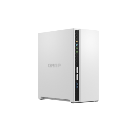 NAS QNAP 233 2-Bay, CPU ARM 2.0GHz Quad core, RAM 2GB, HDD 2.5"/3.5" SATA 6Gbps (neincluse), LAN: 1 GigaLan, USB3.2 Gen1: 1 USB2