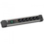 Prelungitor Bachmann CONNECTUS 6xCEE7/3 PC, cu intrerupator, 1xPST, cordon 5m, H05VV-F 3G1.5 (protectie supratensiune)