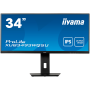 IIYAMA Monitor LED XUB3493WQSU-B5 34” IPS 3440 x 1440 @75Hz 21:9, 400 cd/m², 4ms, HDMI, DP, USB, height, swivel, tilt,