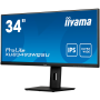 IIYAMA Monitor LED XUB3493WQSU-B5 34” IPS 3440 x 1440 @75Hz 21:9, 400 cd/m², 4ms, HDMI, DP, USB, height, swivel, tilt,