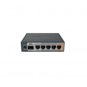 Mikrotik 5-Port Gigabt Ethernet Router, RB760iGS, 5* 10/100/1000Ethernetports, CPU nominal frequency: 880 MHz, 2* CPU core count