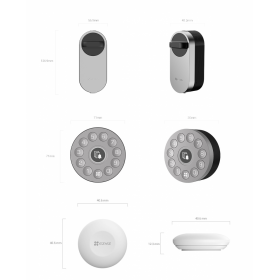 Yala Smart Lock Ezviz CS-DL01S/DL01CP/A3-BK Conexiune:Bluetooth ( sepoate bloca/debloca din Ezviz APP)Prin conectarea la gateway