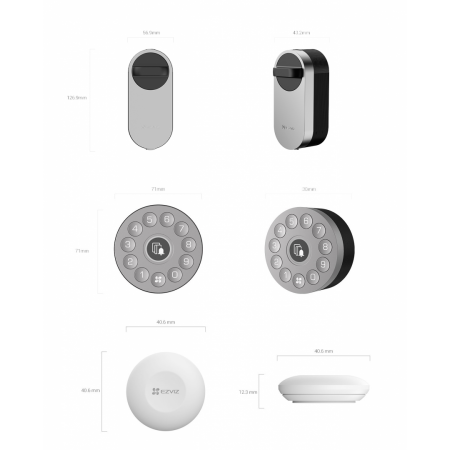 Yala Smart Lock Ezviz CS-DL01S/DL01CP/A3-BK Conexiune:Bluetooth ( sepoate bloca/debloca din Ezviz APP)Prin conectarea la gateway