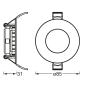 Spot LED incastrat Ledvance RECESS DOWNLIGHT SLIM, 4.5W, 240 lm, lu...
