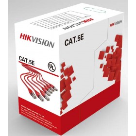 Cablu U/UTP cat. 5E Hikvision, DS-1LN5E-S, 4x24AWG, material cupru integral, ANSI/TIA-568-C.2 PVC, cutie 305 metri.