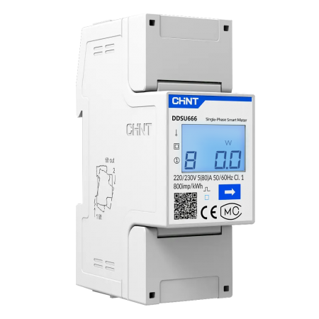 Controler solar cu masurare bidirectionala, nJoy Smart Meter DDSU666 monofazat, Ecran LCD, Instalare pe sina tip DIN