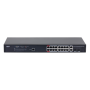 Dahua Managed Switch 18 porturi, 16 porturi POE, Gigabit, Port 1-16:16 × 10M/100M/1000MBase-T (PoE), Port 17-18:2 × 10M/100M/100