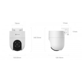 Camera supraveghere video WIFI Pan & Tilt Ezviz -H8C-R100-1K3WKFL Senzor:1/2.7" Progressive Scan CMOSRezolutie 3MP, 1920 × 1080 