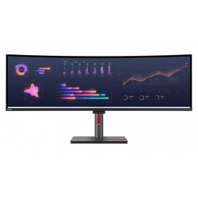 Monitor Lenovo ThinkVision P49w-30, 49'' IPS, DQHD (5120x1440), Anti- glare, 32:9, Curvature: 3800R, Brightness: 350 nits, Contr