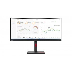 Monitor Lenovo ThinkVision T34w-30, 34" (3440x1440) WLED, Anti-glare, Curvature: 1500R, Speakers: Modular Soundbar Support, View