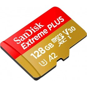 Card de Memorie Micro Secure Digital Card SanDisk Extreme PLUS, 128GB, Clasa 10, R/W speed: up to 100MB/s/ 90MB/s, include adapt