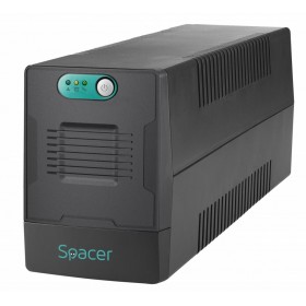 UPS Spacer Line Int.  fara management, 800VA/ 480W, AVR, 2 x socket Schuko, indicatie status cu LED, 1 baterie 12V/9Ah, bateria 