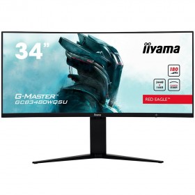 IIYAMA Monitor LED GCB3480WQSU-B1 G-MASTER 34" VA Curved 3440 x 1440 @180Hz  21:9 420 cd/m² 4000:1 0.4ms 2xHDMI 2xDP USB Hub HAS