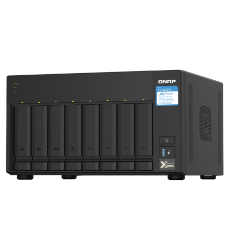 NAS QNAP 832PX 8-Bay, CPU Annapurna Labs Alpine AL324 1.7GHz Quad Core, RAM 4GB DDR4 SODIMM (max. 16GB), HDD 2.5"/3.5" SATA 6Gbp