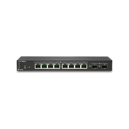 Switch SonicWall SWS12 8 porturi Gigabit, 2 porturi SFP, POE/POE+, static routing, firewall/cloud managed