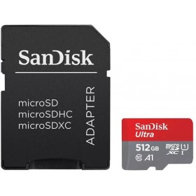 Card de Memorie SanDisk, 512GB, UHS-I, Class 10, 80MB/s + Adaptor