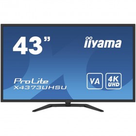 Iiyama Monitor 43" UW VA-panel, 3840x2160 UHS, 3ms, 400cdm² HDR400, Speakers, 2xHDMI, 1xDisplayPort, USB-HUB (2x3.0/2x2.0), PBP,