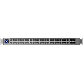 Ubiquiti USW-Pro-Max-48-PoE-EU 48-port, Layer 3 Etherlighting switch with 2.5 GbE and PoE++ output, 16x 2.5 GbE ports including 