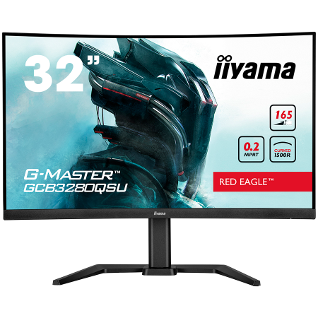 IIYAMA 32" ETE VA-panel Curved Gaming 1500R, G-Master Red Eagle, FreeSync, 2560x1440@144Hz, 350cd/m², 1x DisplayPort, 2xHDMI, 0,