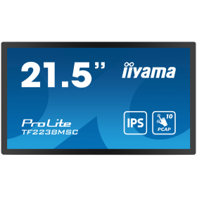 IIYAMA 21,5" Bonded PCAP Bezel Free 10P Touch with Anti-Fingerprint coating, 1920x1080, IPS panel, DisplayPort, HDMI, 525cd/m² (