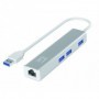 LevelOne USB-0503 Gigabit USB Network Adapter with USB Hub, 110 x 23.5 x 16.5 mm