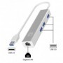 LevelOne USB-0503 Gigabit USB Network Adapter with USB Hub, 110 x 23.5 x 16.5 mm