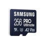 Card de Memorie MicroSDXC Samsung PRO Ultimate MB-MY256SB/WW 256GB, Class 10, UHS-I U3, V30, A2 + Adaptor USB