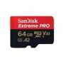 SanDisk Extreme PRO microSDXC 64GB + SD Adapter + 2 years RescuePRO Deluxe up to 200MB/s & 90MB/s Read/Write speeds A2 C10 V30 U