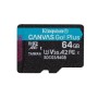 Kingston 64GB microSDXC Canvas Go Plus 170R A2 U3 V30 Card + ADP