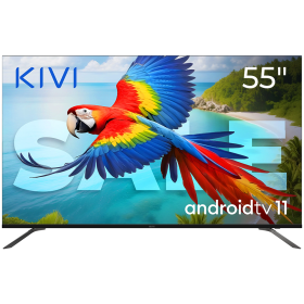 55", UHD, Android TV 11, Black, 60 Hz, AV1, Sound 2x12W, 82 kWh/100...