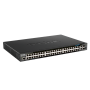Switch D-Link DGS-1520-52MP, 48 porturi Gigabit, 2 porturi SFP+, Capacity 80Gbps, 16K MAC, 17" Rackmount, 1*fan